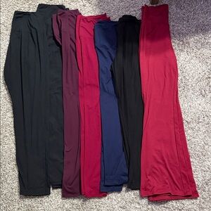 Stylish Women's Leggings - Black, Burgundy, Navy, Red